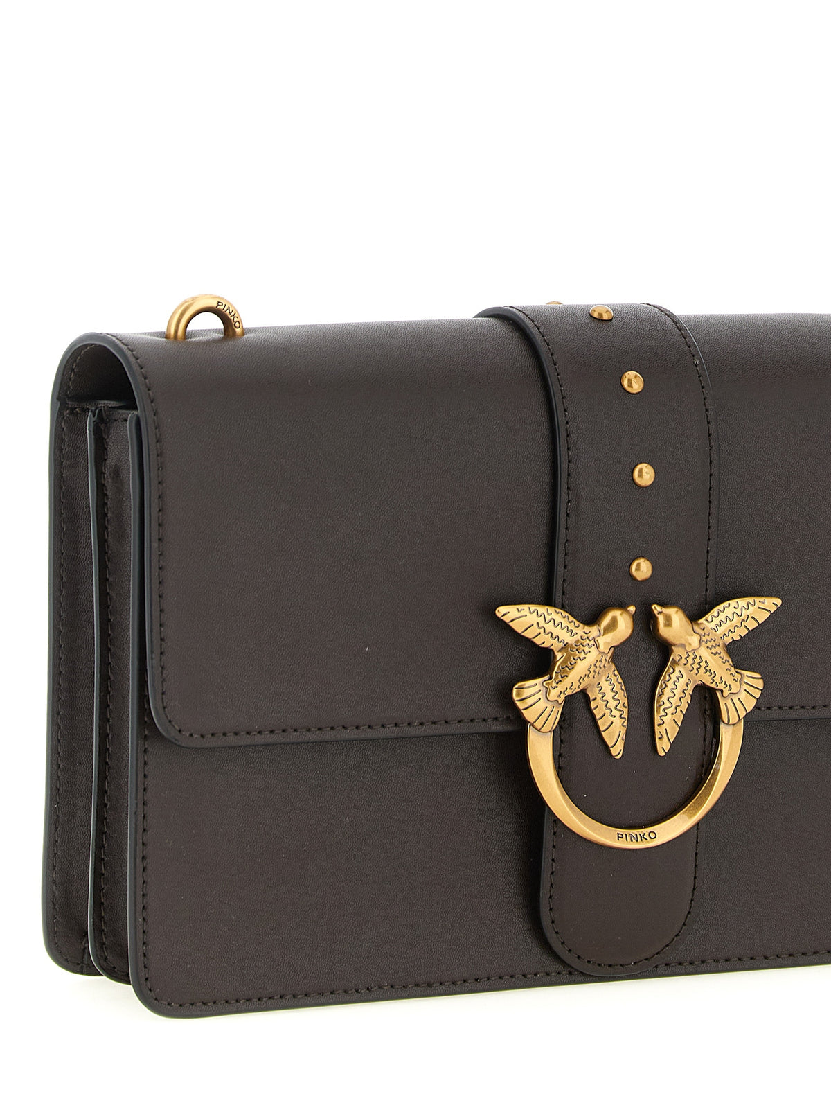 PINKO Brown Love One Classic Crossbody Bag