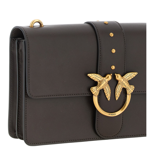 PINKO Love One Classic Crossbody Bag Brown