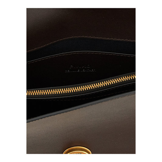 PINKO Love One Classic Crossbody Bag Brown