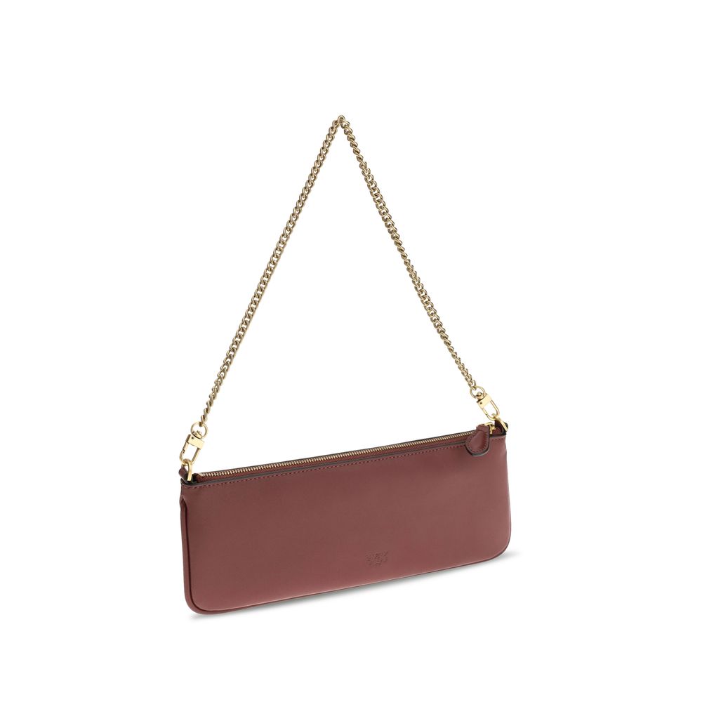 PINKO Bordeaux Horizontal Flat Shoulder Bag