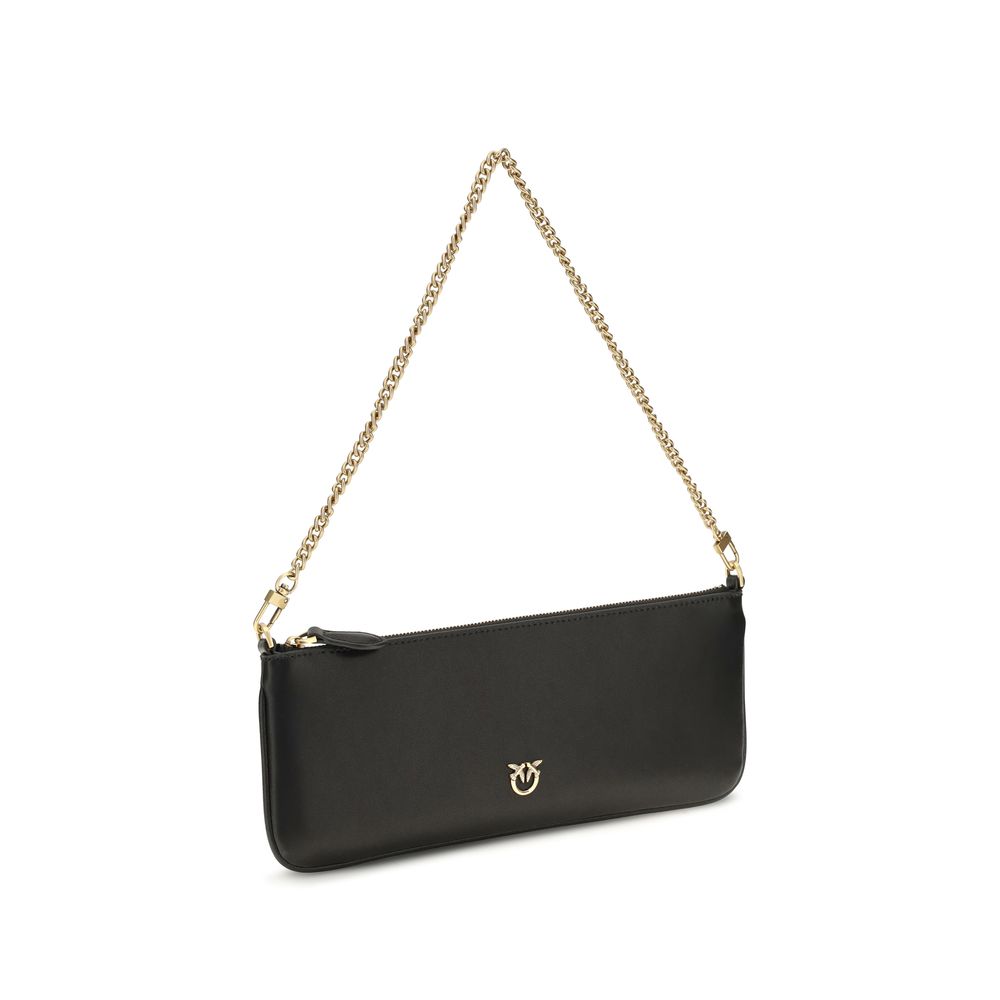 PINKO Black Horizontal Flat Shoulder Bag