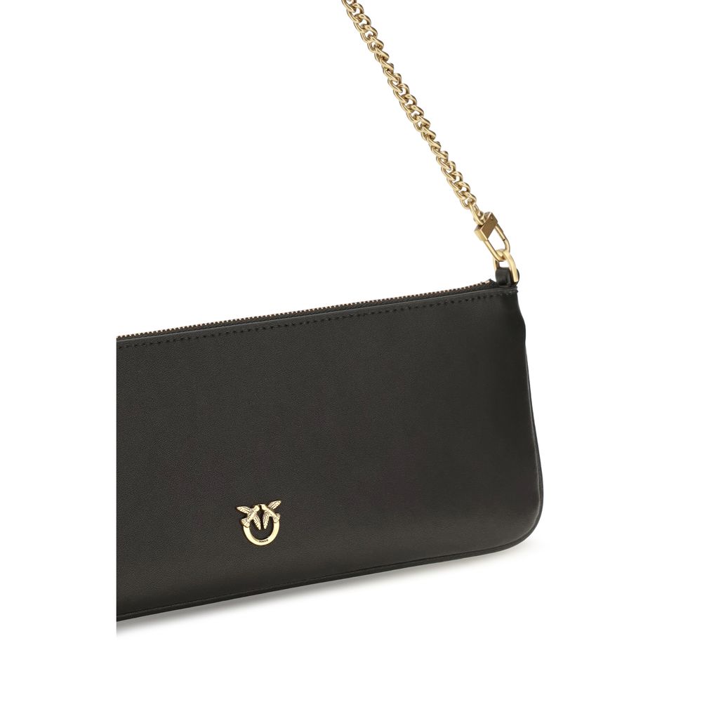 PINKO Black Horizontal Flat Shoulder Bag