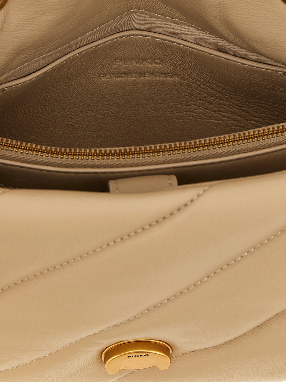 PINKO Beige Mini Love Puff Crossbody Bag