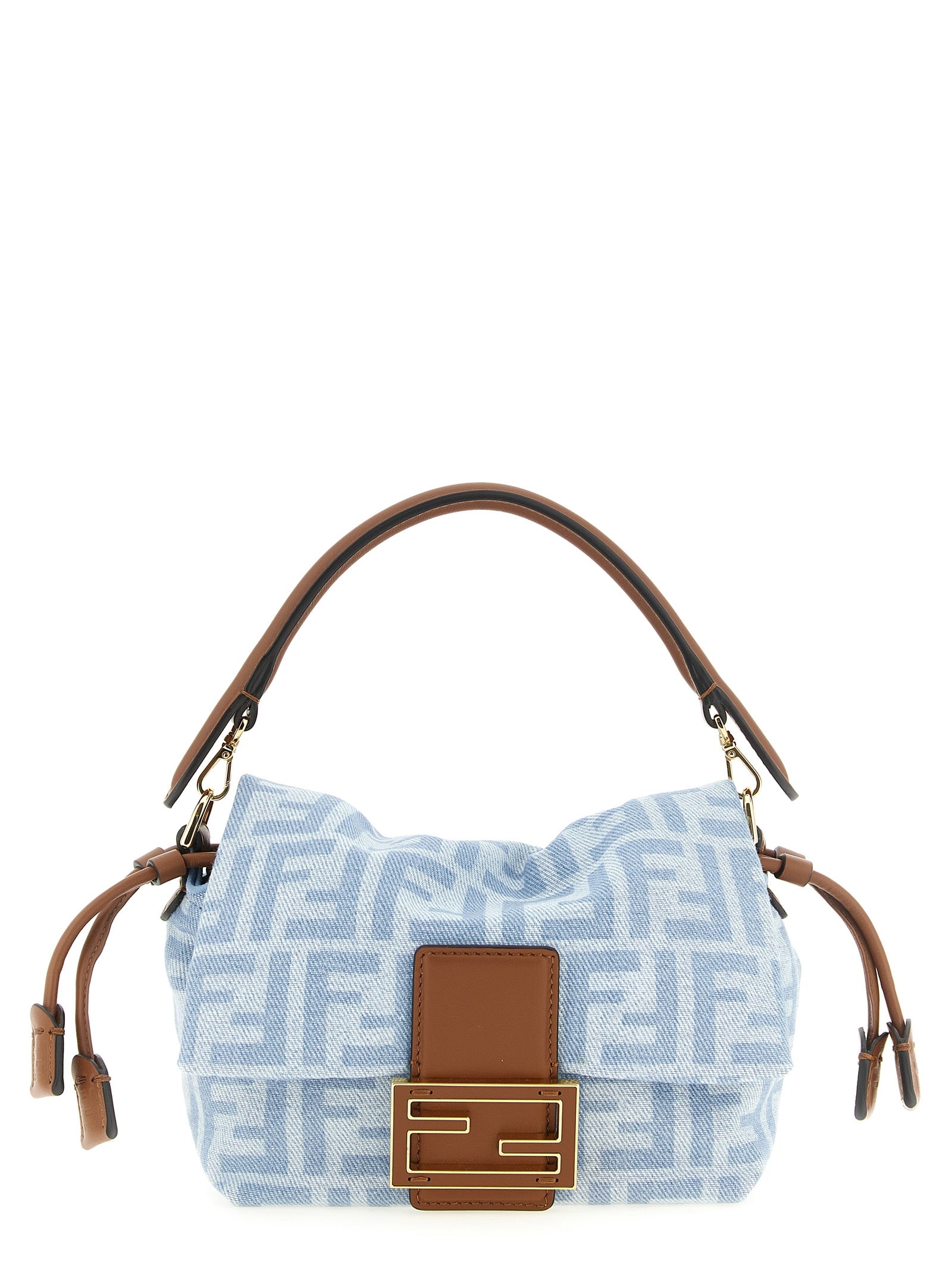 Fendi Blue Mamma Baguette small Handbag