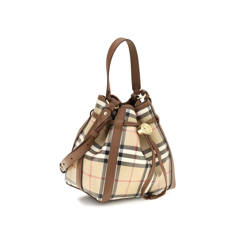 Burberry Beige Mini Check Backet Bag