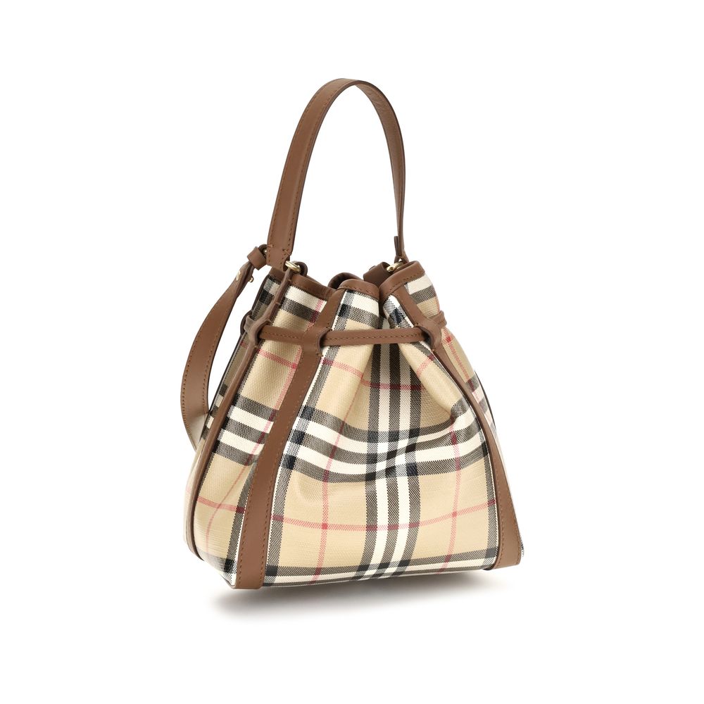 Burberry Beige Mini Check Backet Bag