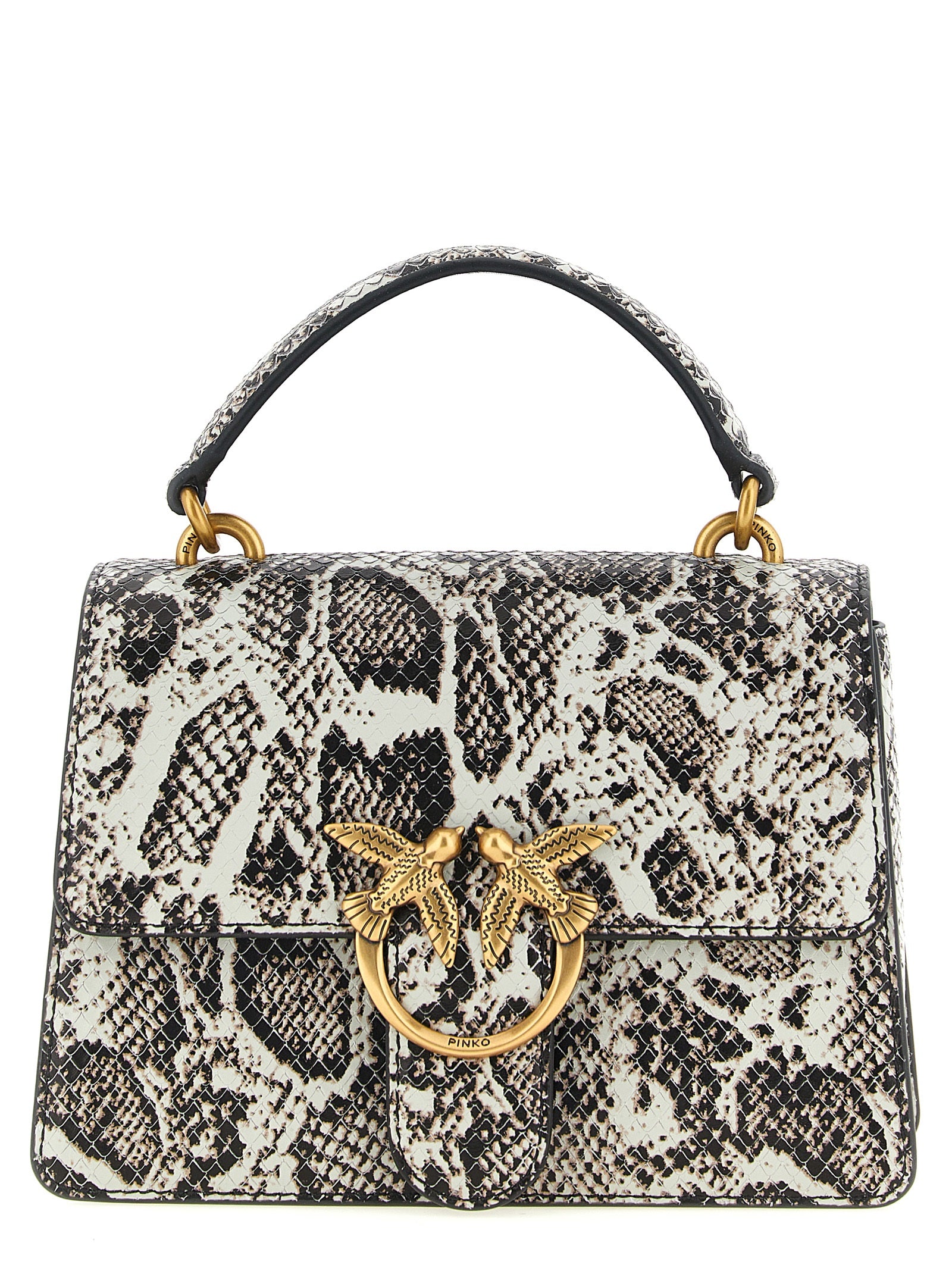 PINKO Gray Mini Love One Top Light Handbag