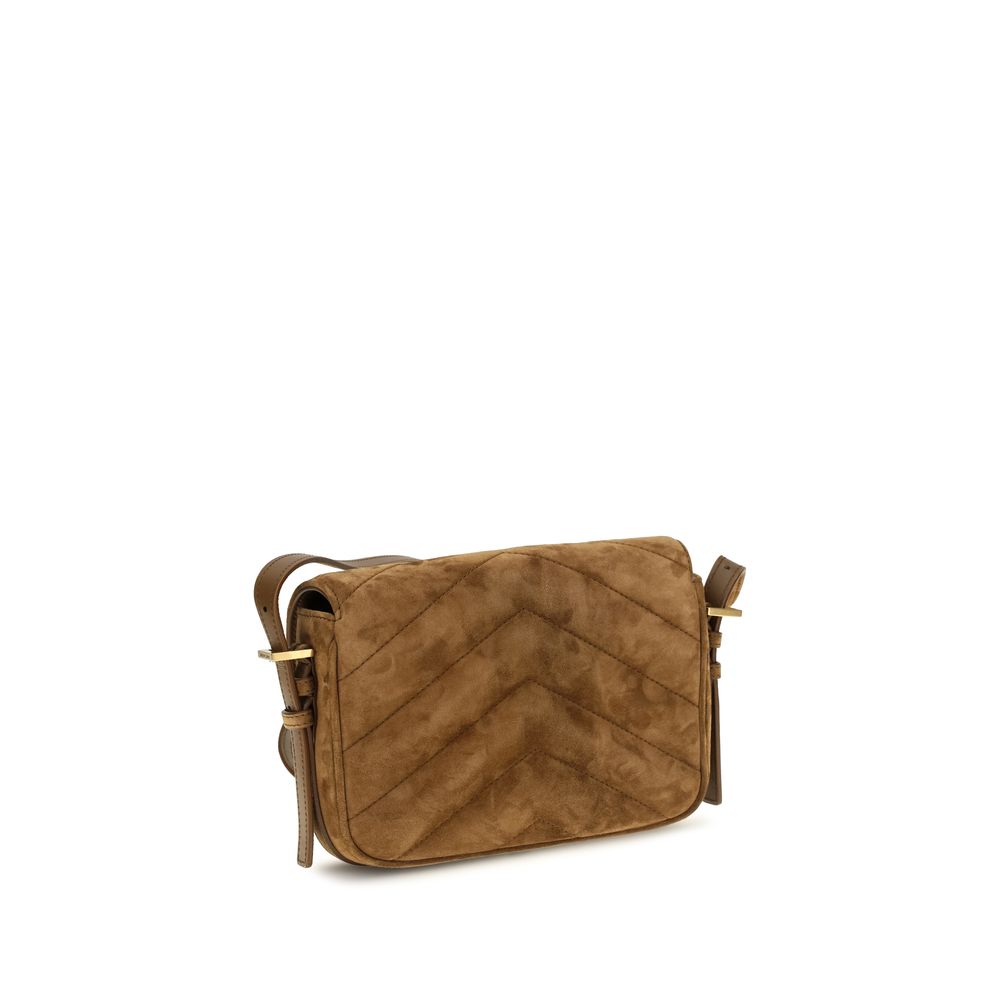 Saint Laurent Brown Small LouLou Shoulder Bag