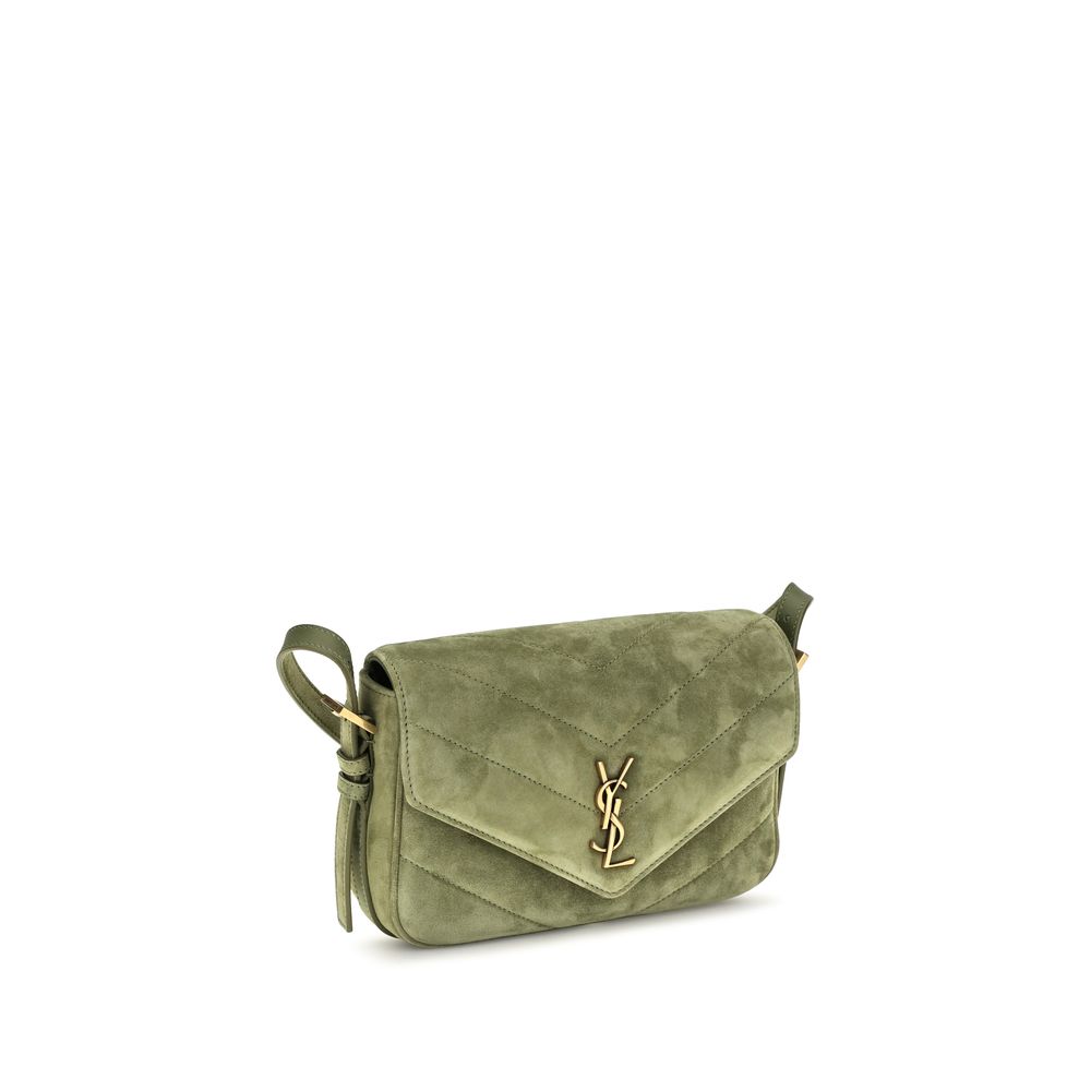 Saint Laurent Green Small LouLou Shoulder Bag