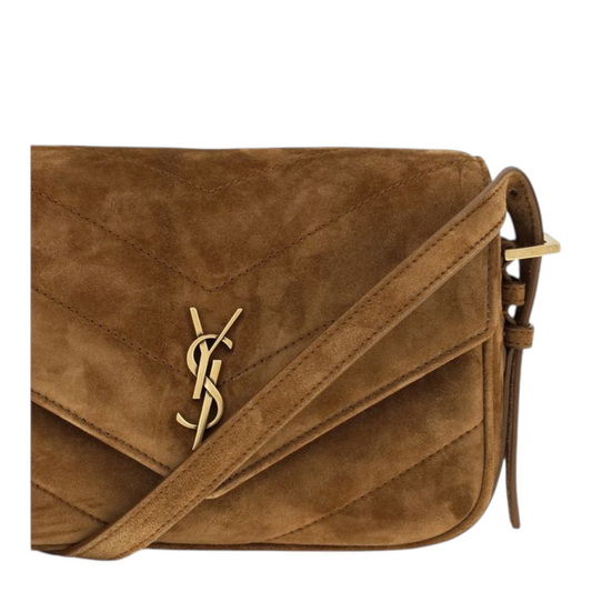 Saint Laurent Small LouLou Shoulder Bag Brown
