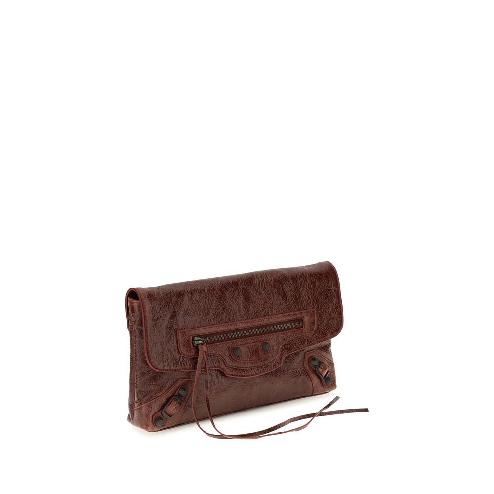 Balenciaga Bordeaux Le City Clutch Bag