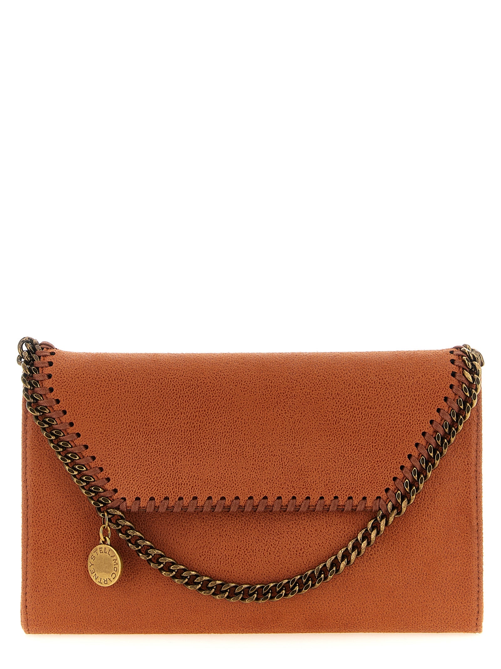 Stella McCartney Orange Falabella Wallet on Chain Crossbody Bag