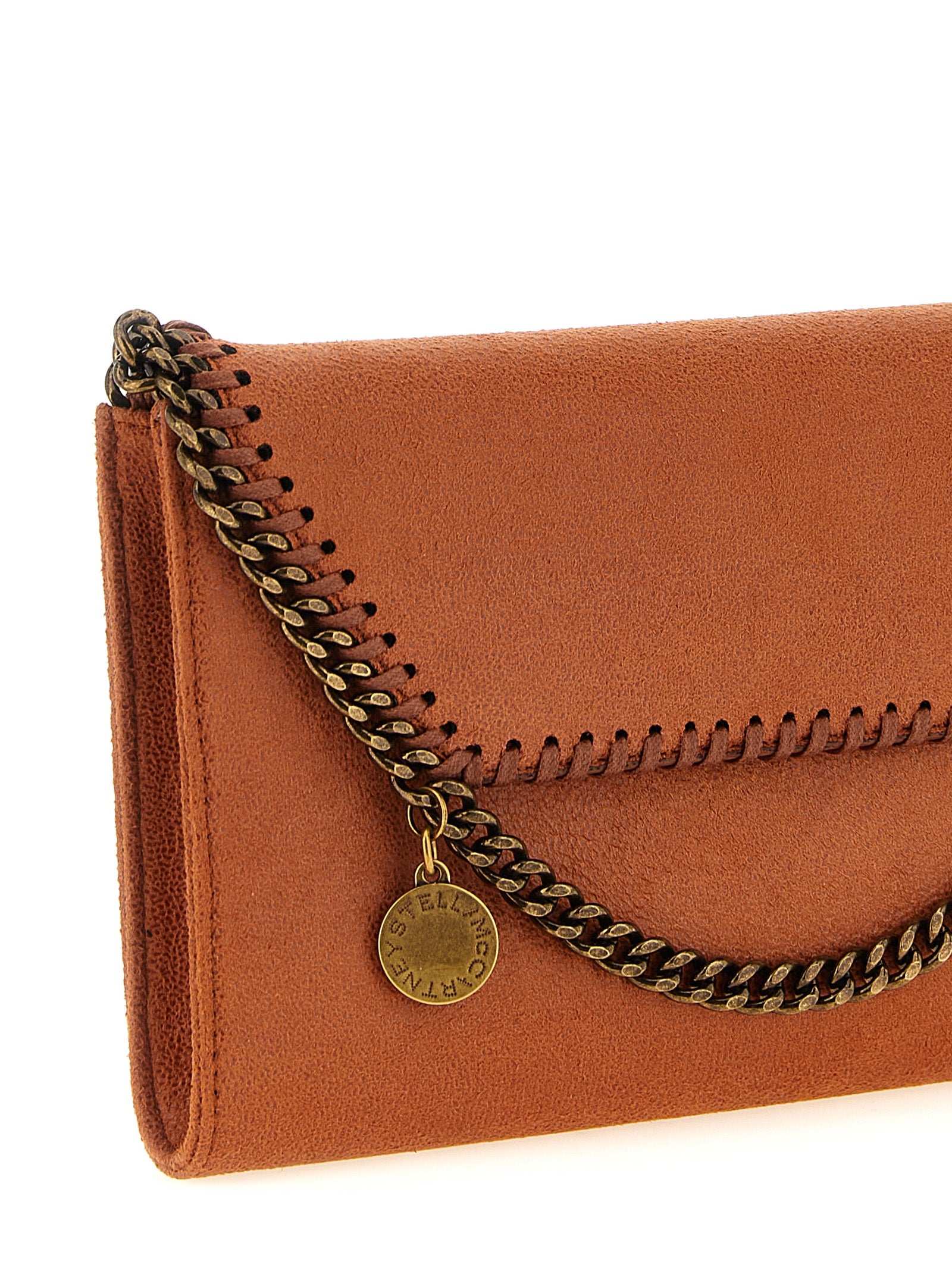 Stella McCartney Orange Falabella Wallet on Chain Crossbody Bag