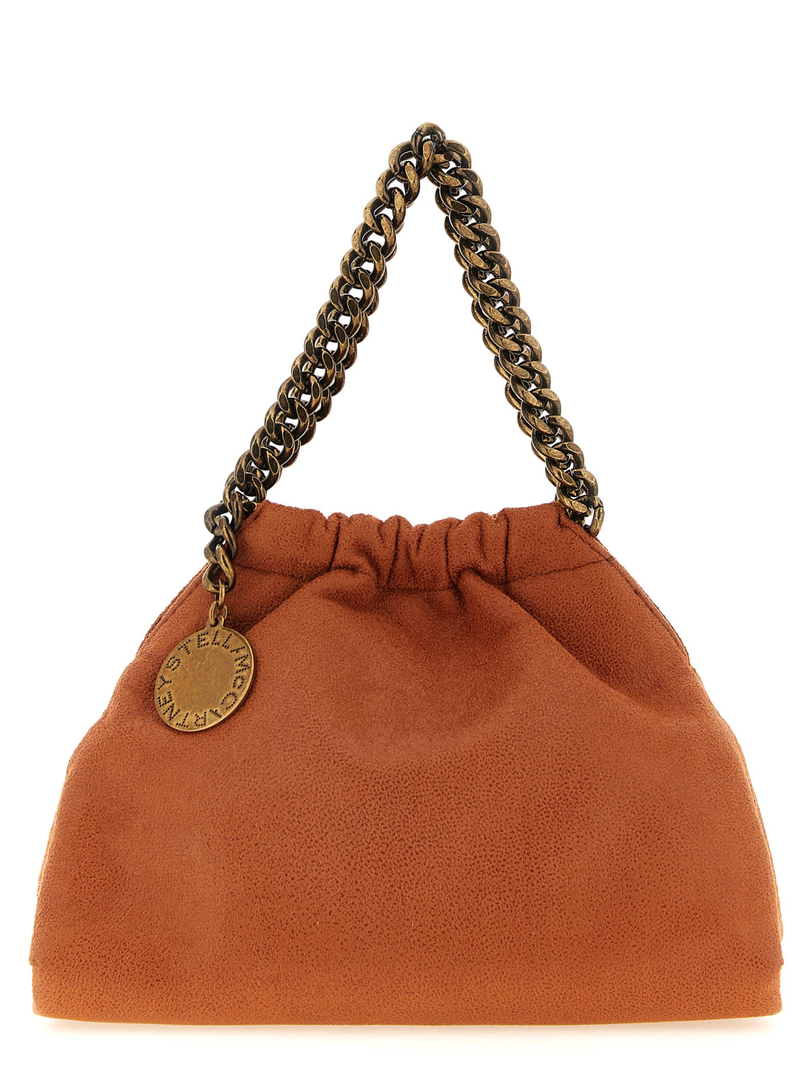 Stella McCartney Orange Falabella Mini Drawstring Shoulder Bag