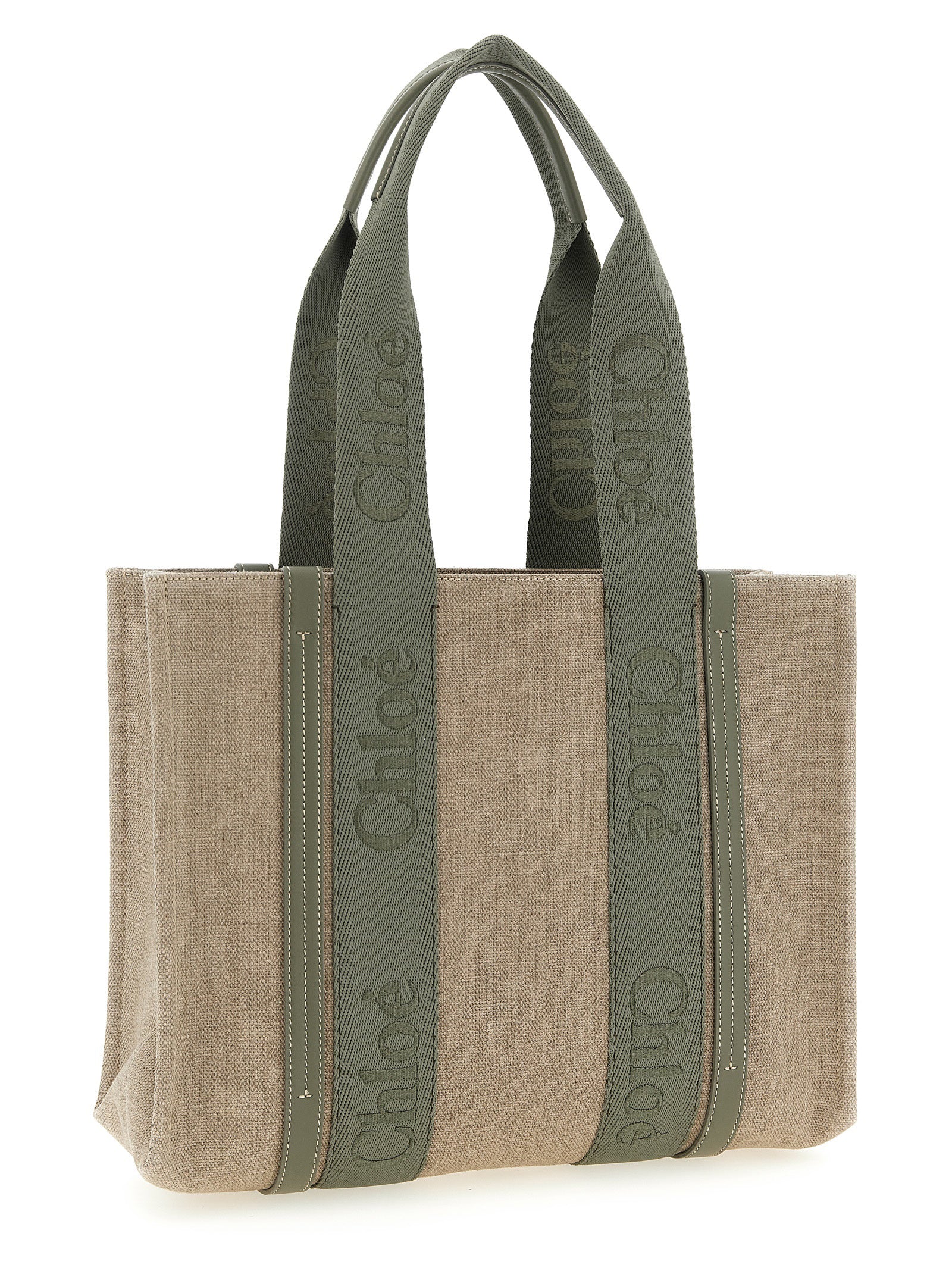 Chloé Green Medium Woody Tote Bag