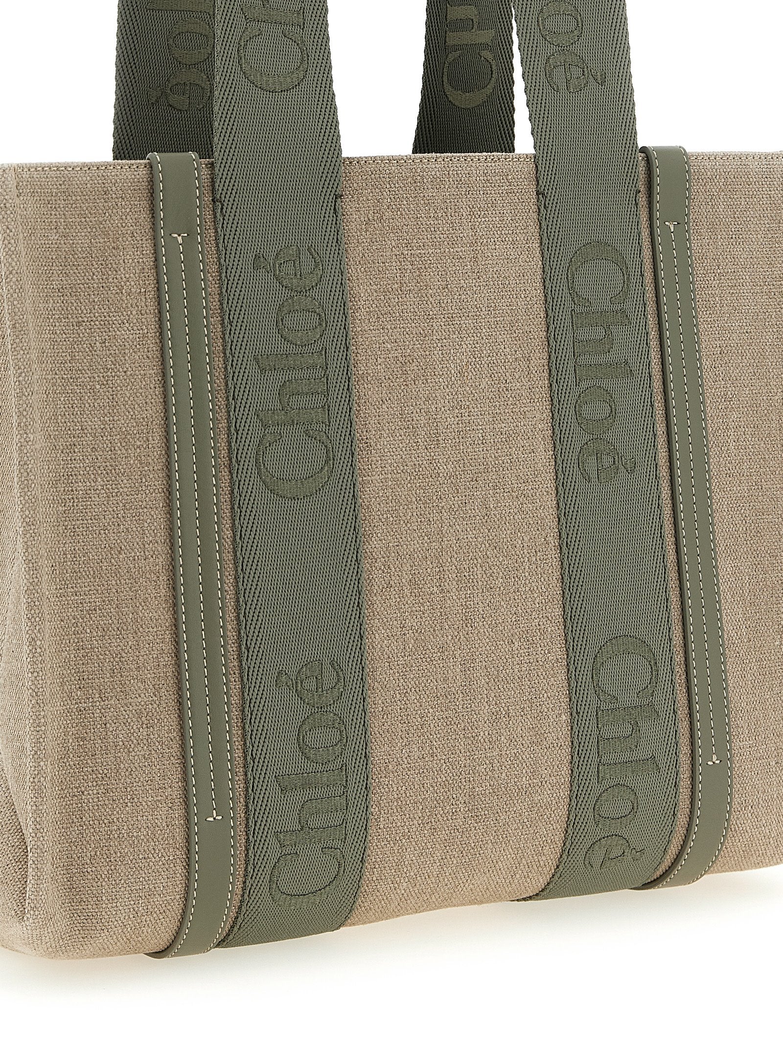 Chloé Green Medium Woody Tote Bag