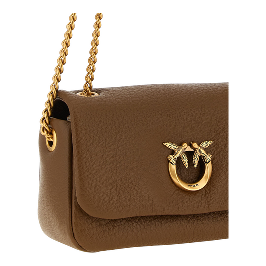 PINKO Love Birds Bolso de Hombro Marrón