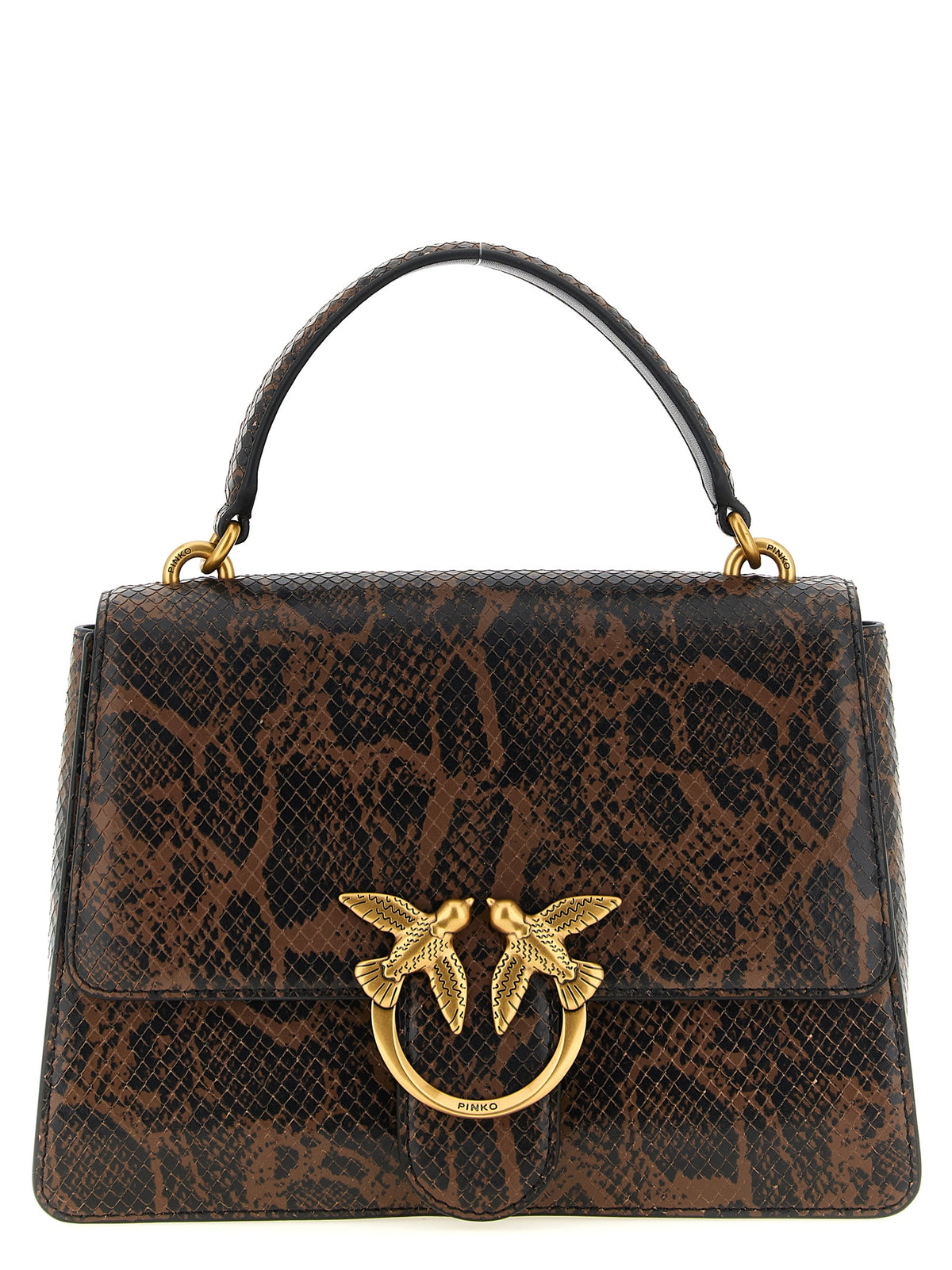 PINKO Brown Love One Light Handbag