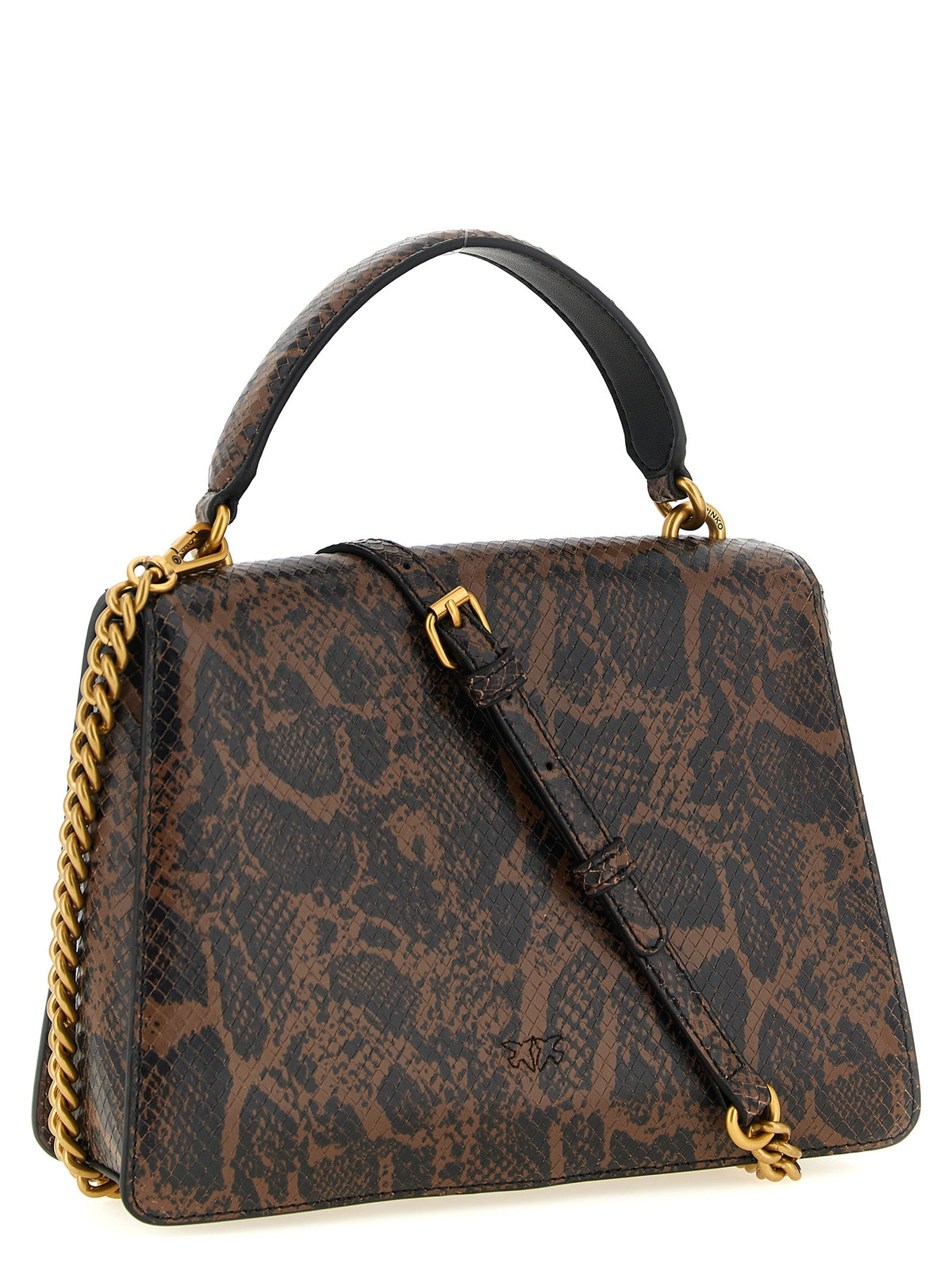 PINKO Brown Love One Light Handbag
