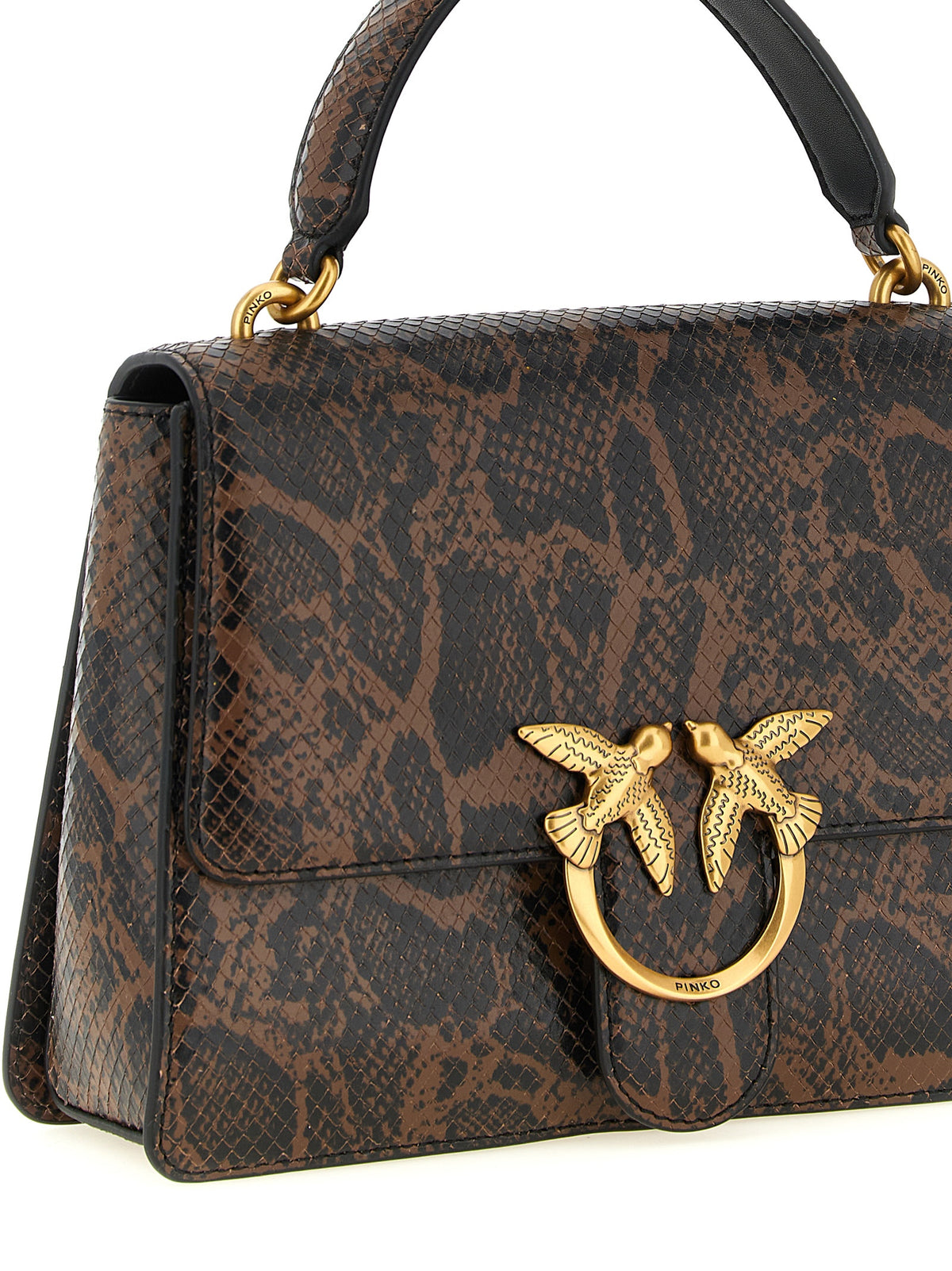 PINKO Brown Love One Light Handbag
