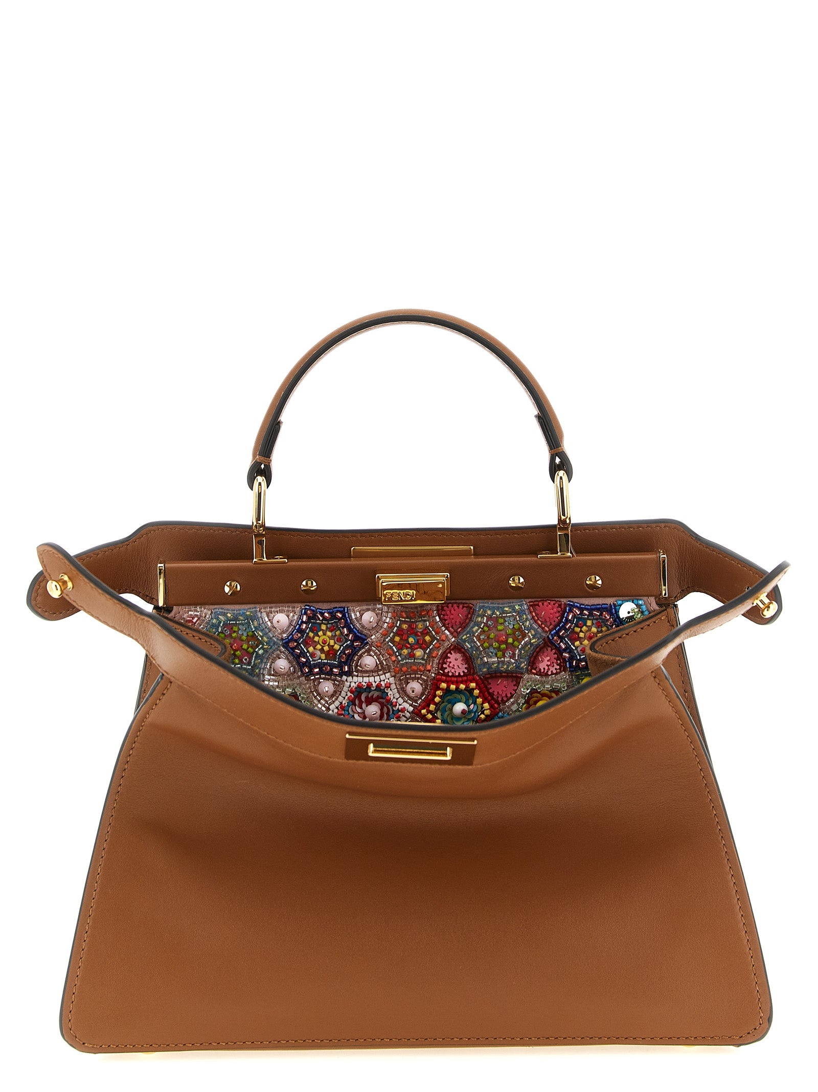 Fendi Brown Peekaboo ISeeU Handbag