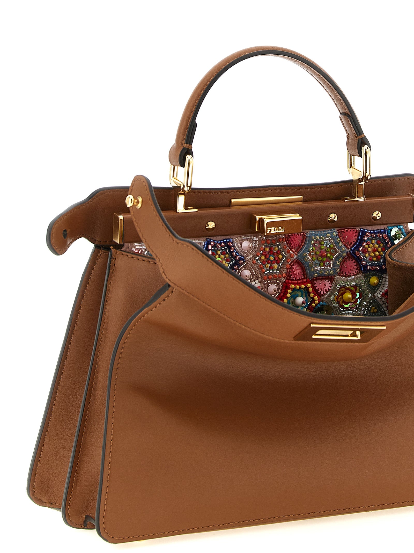 Fendi Brown Peekaboo ISeeU Handbag