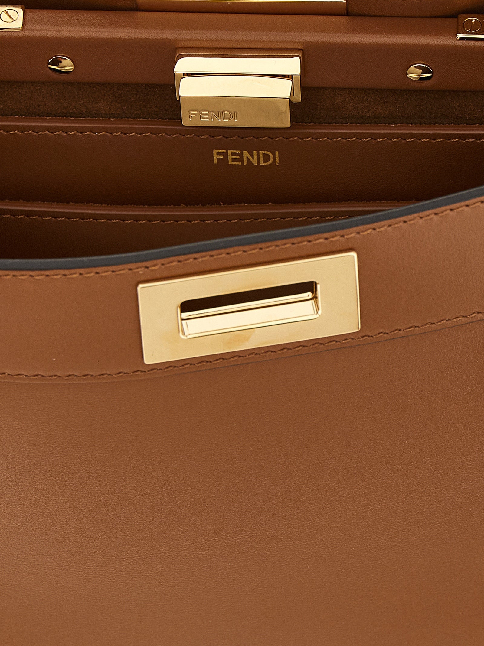 Fendi Brown Peekaboo ISeeU Handbag