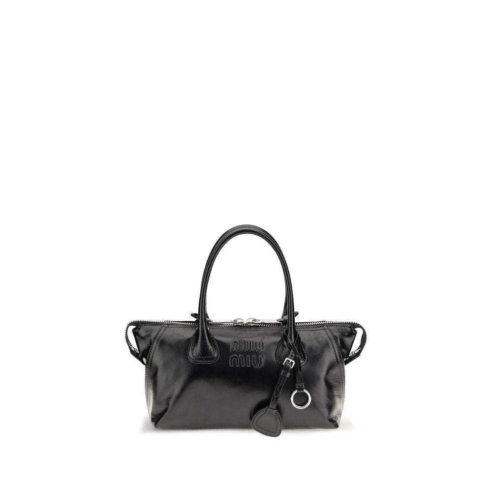 Miu Miu Black Glossy Leather Handbag