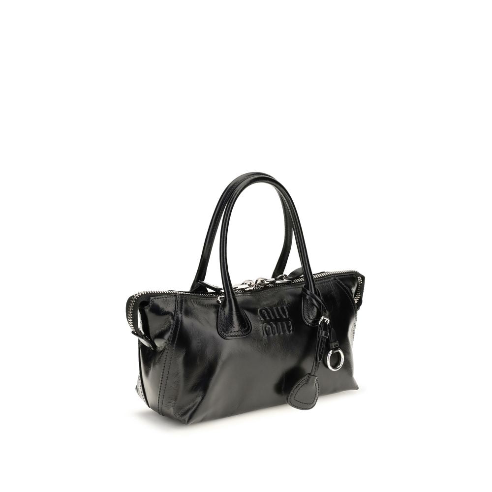 Miu Miu Black Glossy Leather Handbag