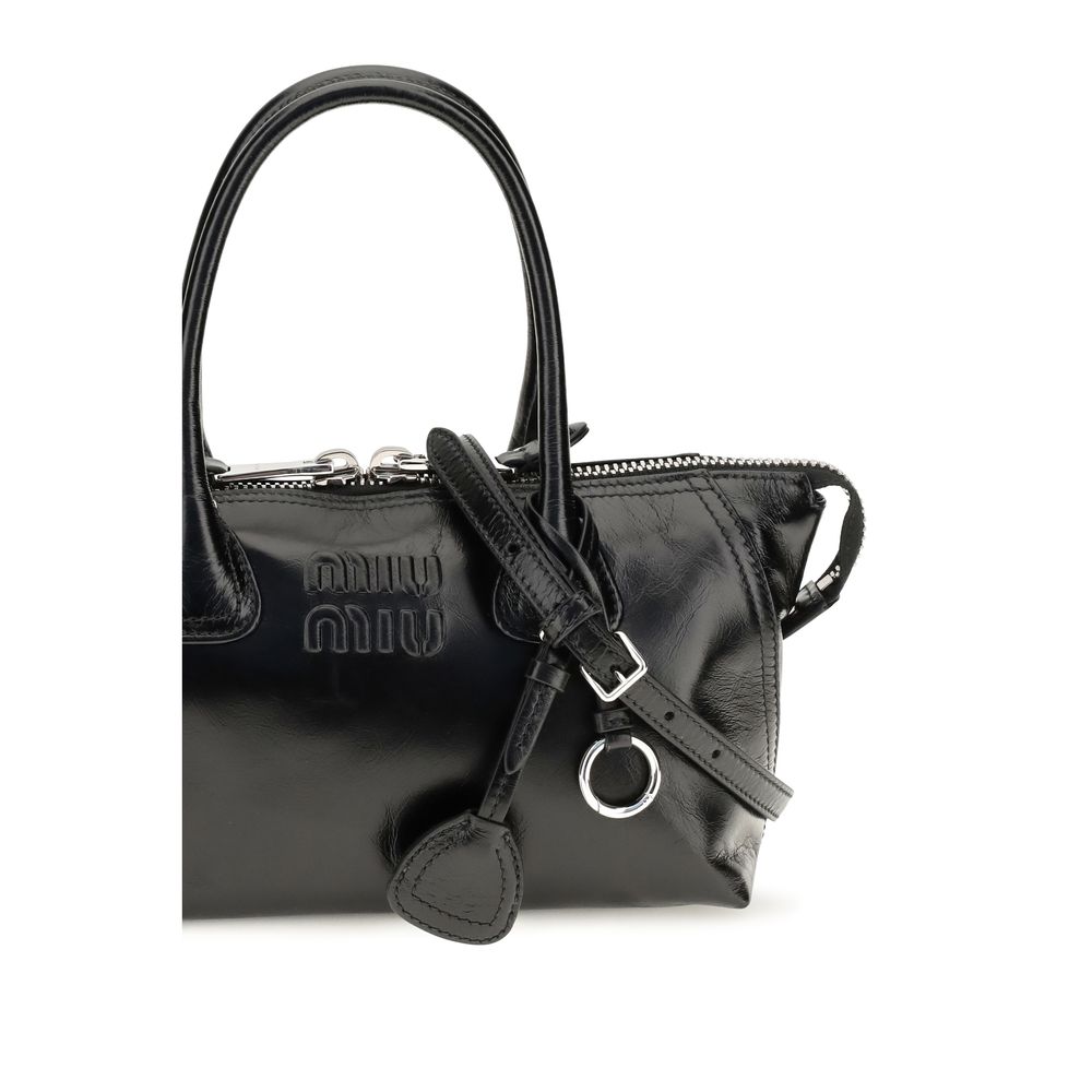 Miu Miu Black Glossy Leather Handbag