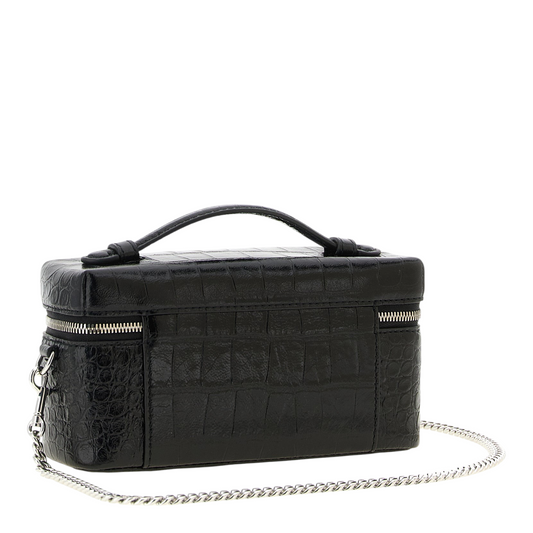 Tory Burch Charlie Vanity Case Crossbody Bag Black