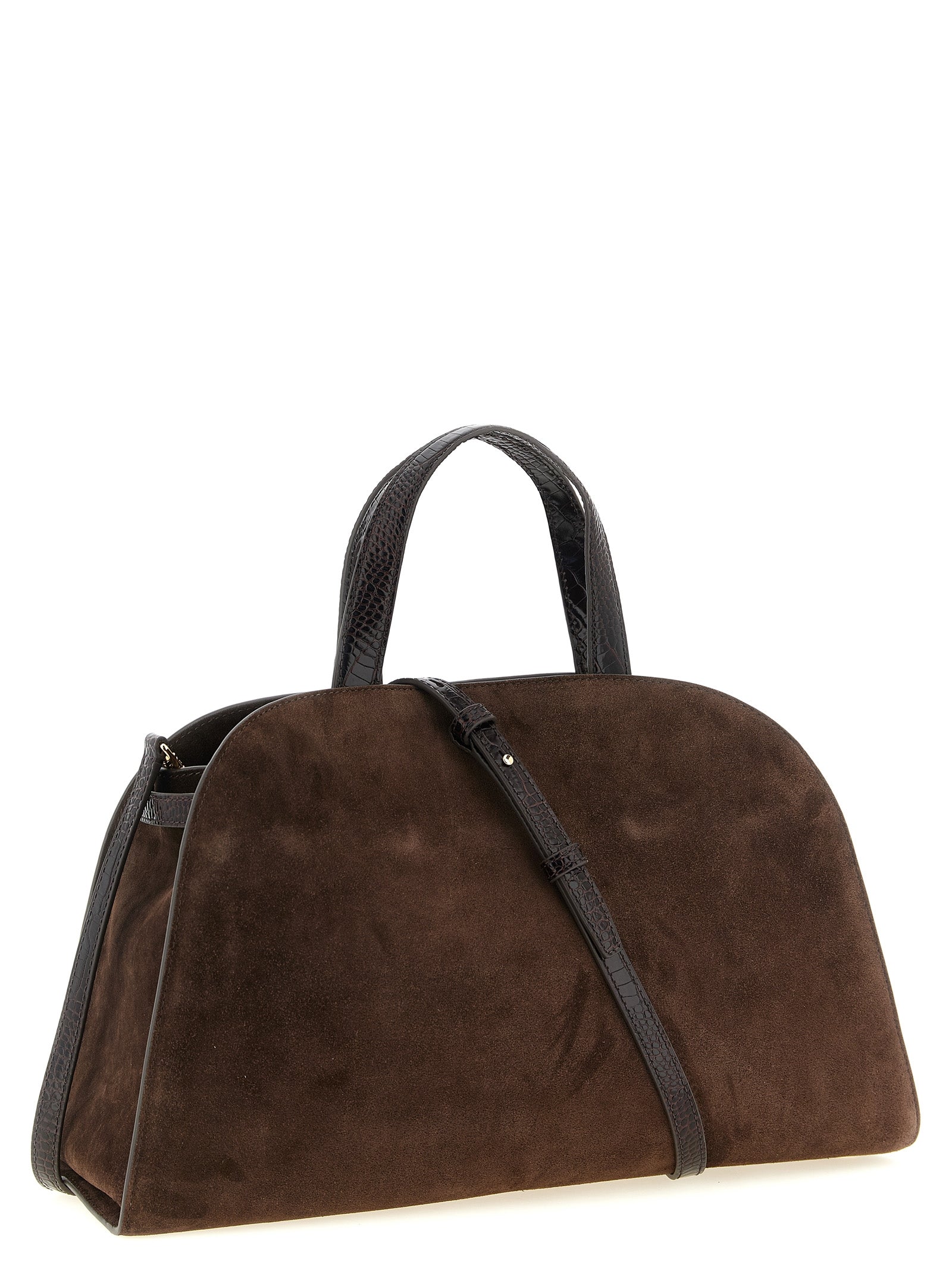 Tory Burch Brown Romy Trunk Crossbody Bag