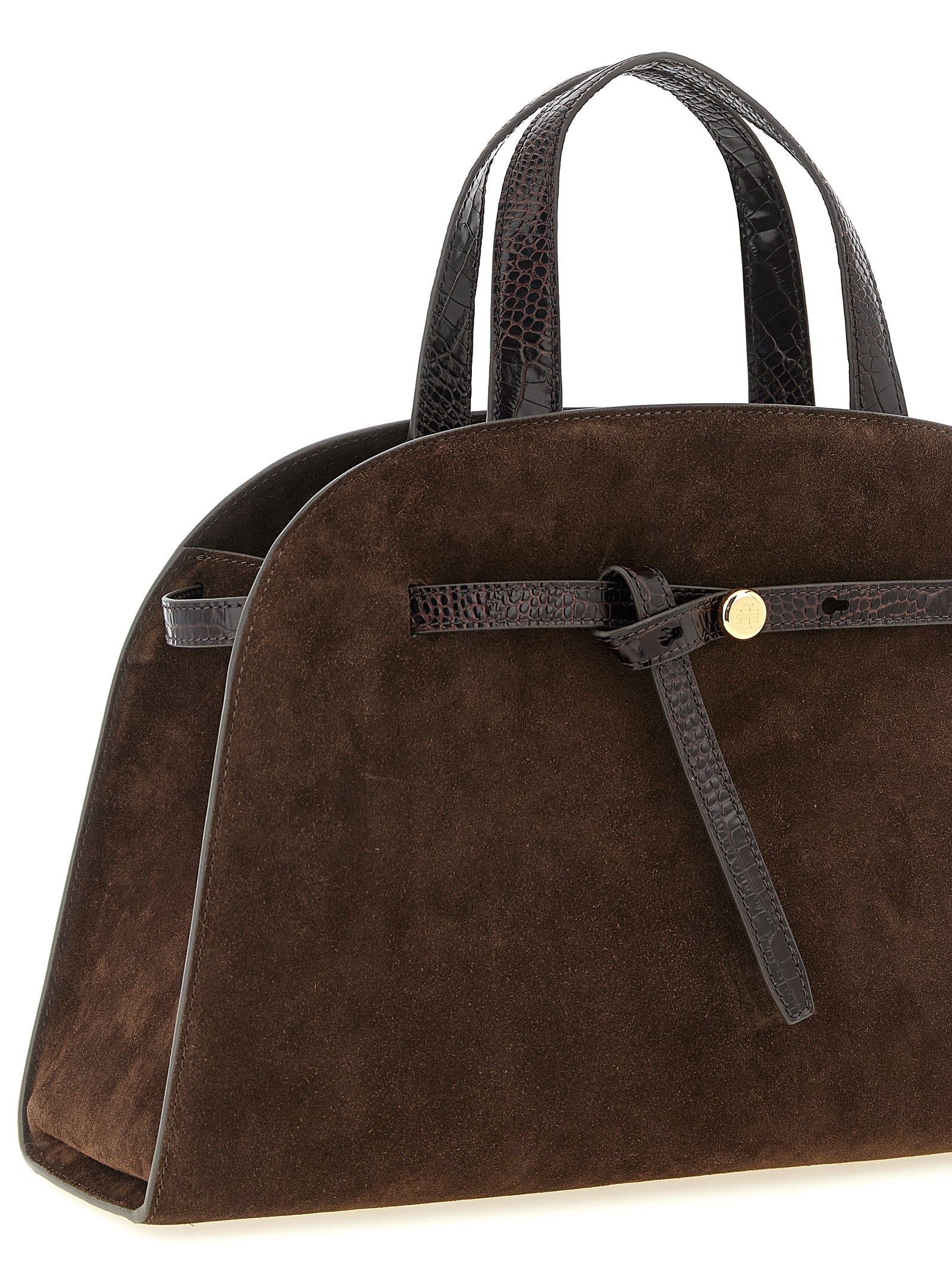 Tory Burch Brown Romy Trunk Crossbody Bag
