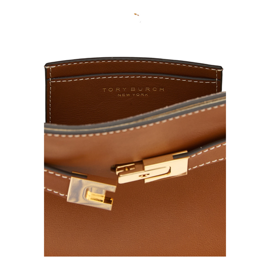 Tory Burch Lee Radziwill Petite Crossbody Bag Brown