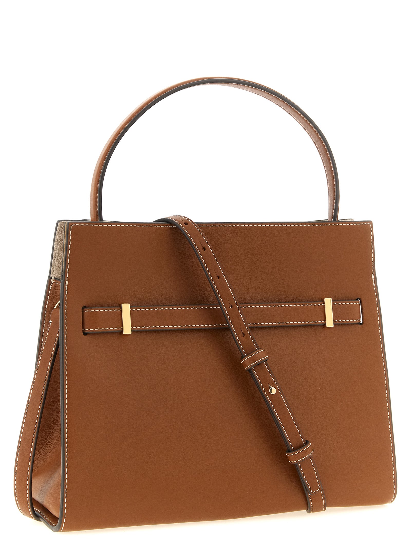 Tory Burch Brown Lee Radziwill Crossbody Bag