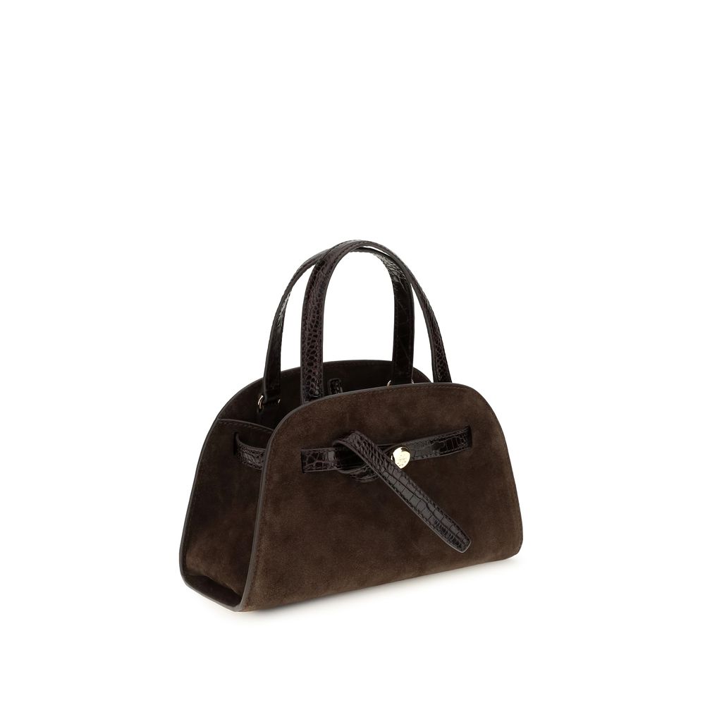 Tory Burch Brown Suede Small Romy Shoulder Bag