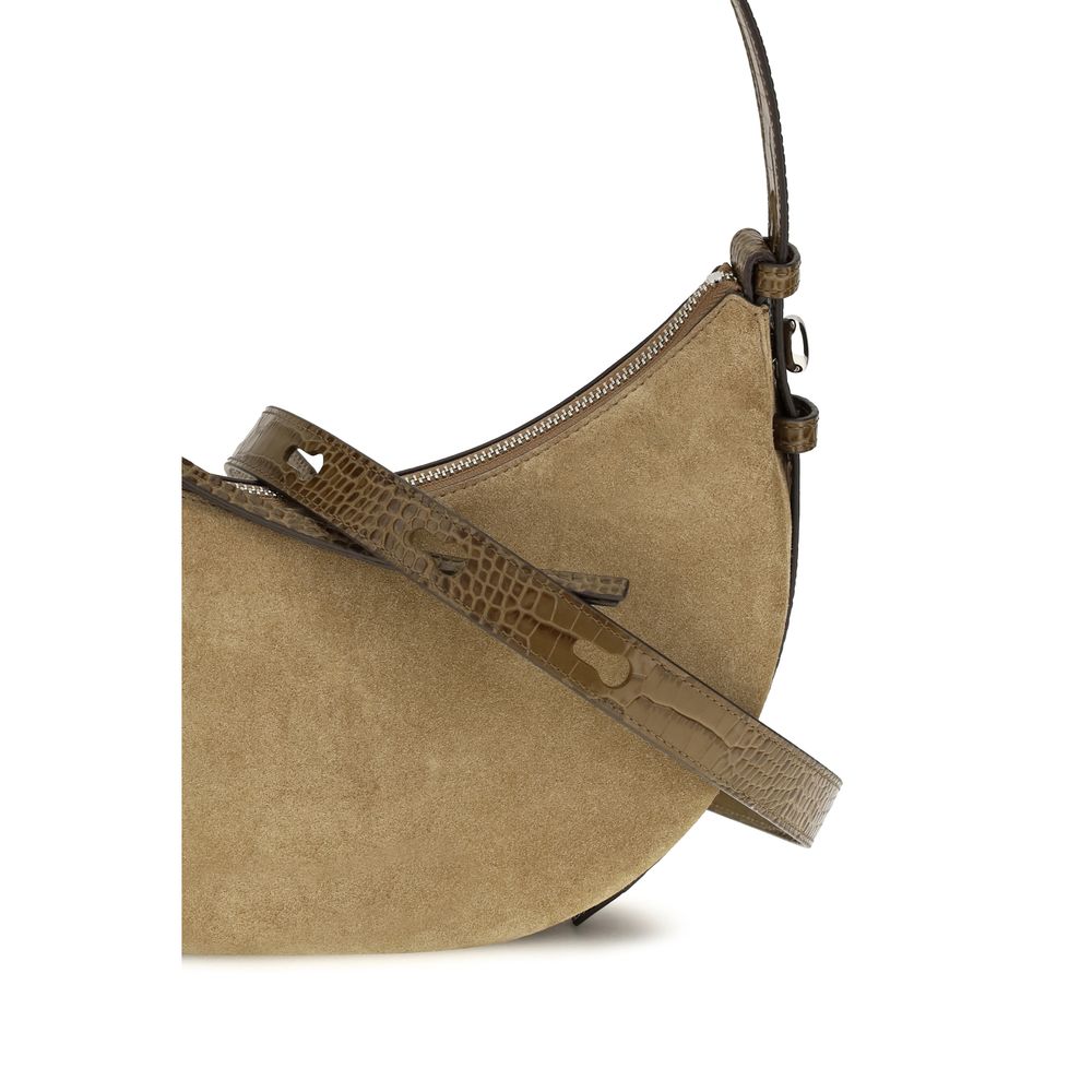 Tory Burch Beige Romy Suede Shoulder Bag