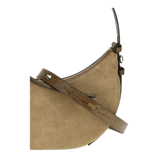 Tory Burch Romy Suede Bolso de Hombro Beige