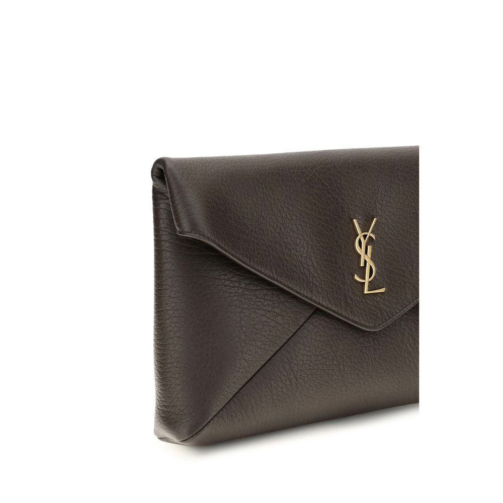 Saint Laurent Brown Envelope Clutch Bag