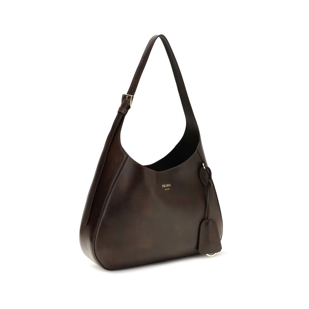 Prada Brown Boogie Medium Shoulder Bag