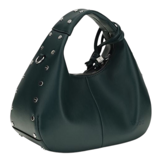 Ganni Hobo Bag Black Green