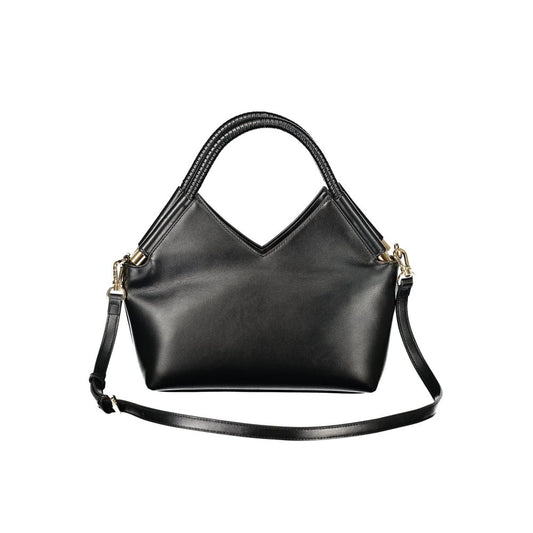 Twinset Logo-Plaque Asymmetric Tote Bag Black