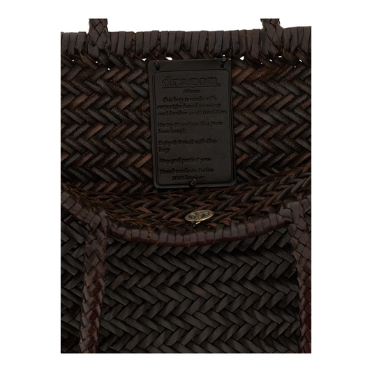 Dragon Diffusion Bamboo Triple Jump Big Bolso de Mano Marrón