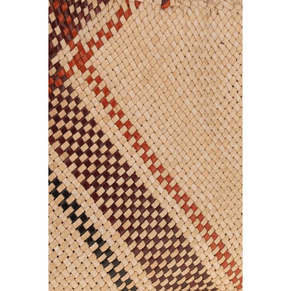 Dragon Diffusion Beige Handwoven leather Tote Bag