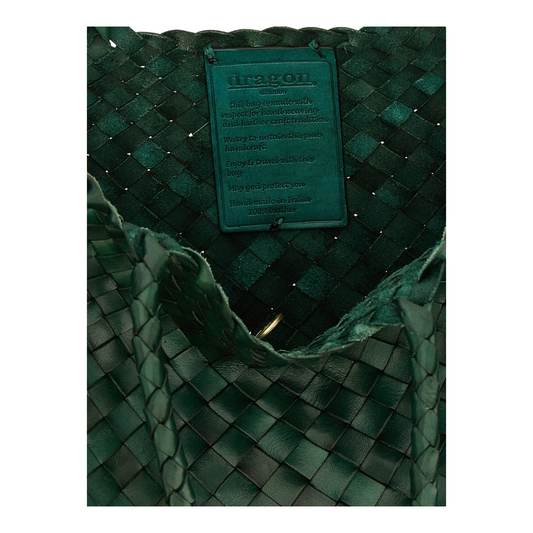 Dragon Diffusion Santa Croce Shoulder Bag Green Geometric