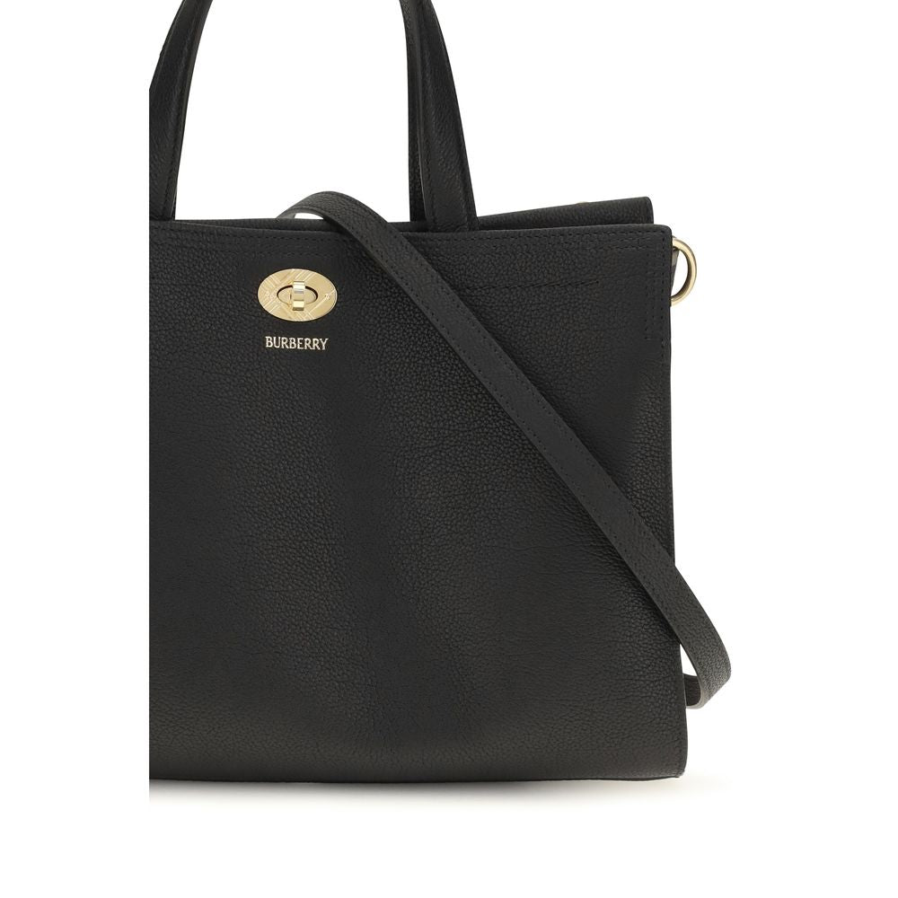Burberry Black Cotswolds Check Tote Bag
