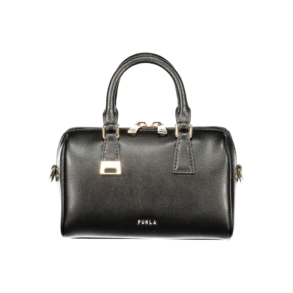 Furla Black Olivia Mini Boston Bag