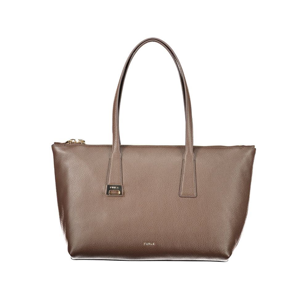 Furla Brown Olivia M Tote Bag