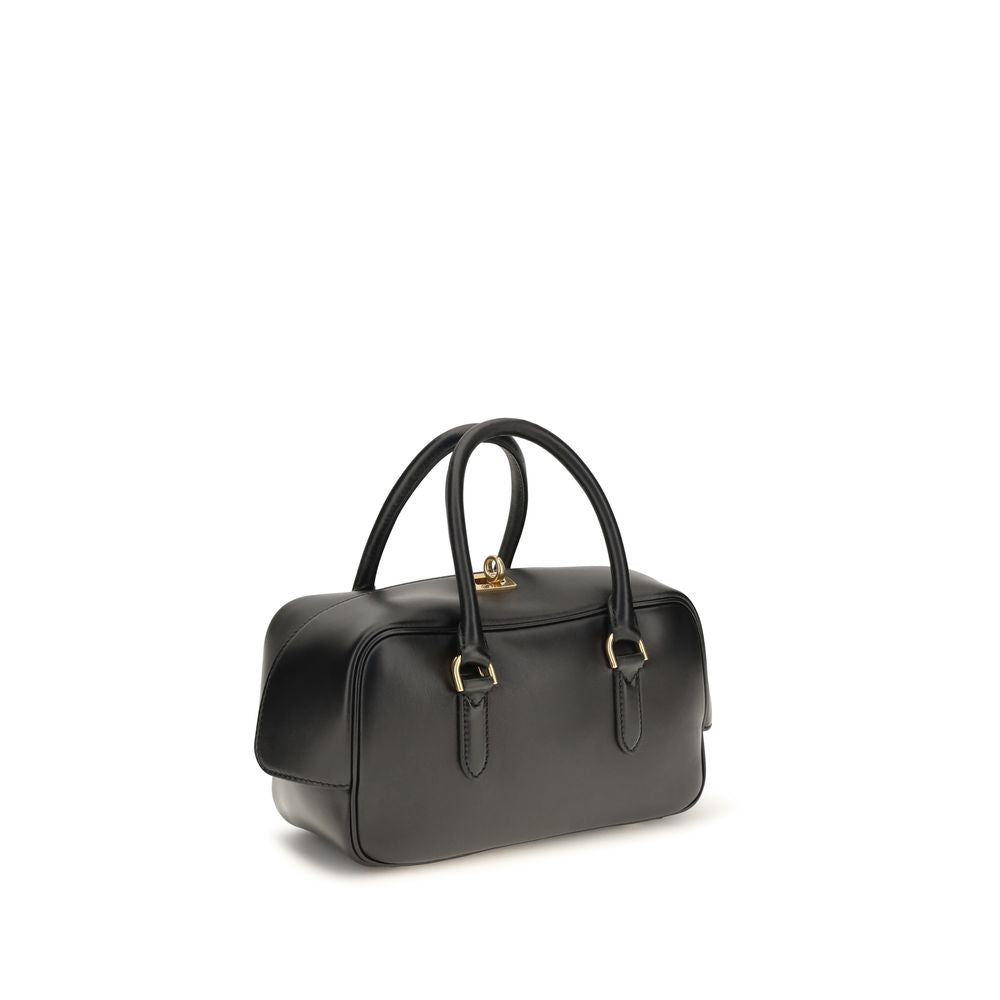 Balenciaga Black Le 7 Bowling Handbag