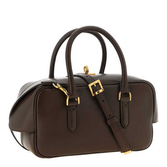 Balenciaga Bowling Le 7 Bolso de Mano Marrón